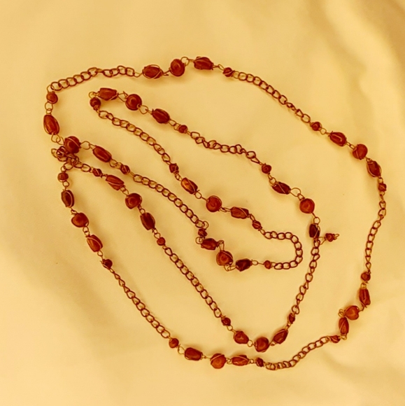 Vtg/Antique Hand-Made Wood Rosary Bead Extra Long Necklace - Picture 8 of 16